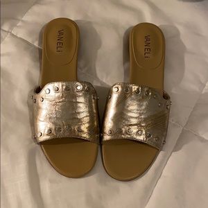 Gold Slide Sandals